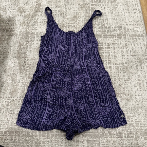 Roxy Purple Patterned Romper - Picture 1 of 5